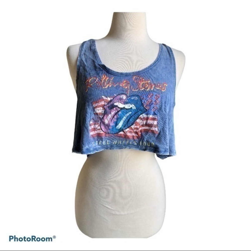 Bravado Rolling Stones cropped oversized tank top